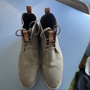 Sonoma Men’s Casual Dress Boots Olive Green Size 10.5 Wide Worn Once